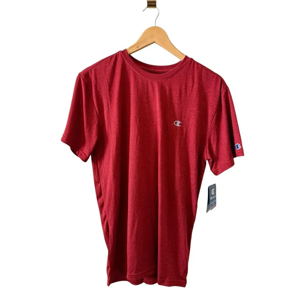 Champion Performance Double Dry Core Short Sleeve T Shirt Red M - Picture 1 of 5